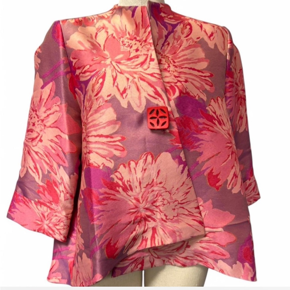 Floral Pink and Red Jacket